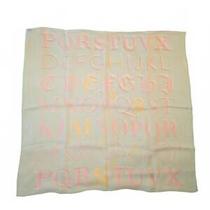 RARE Hermes LITTERATURE Alphabet 2 Mousseline Silk Scarf 70